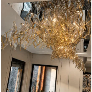 لوستر نئوکلاسیک مدل برگ بید | Willow Leaf Chandelier